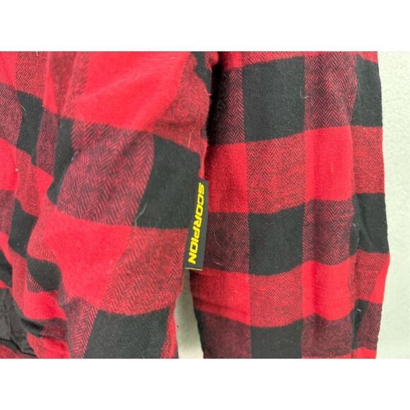 Scorpion Covert Moto Flannel Mens Plaid Full Zip Snap Shirt Size 3XL - Picture 5 of 10